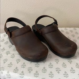 Dansko Ingrid Brown Oiled Leather Slingback